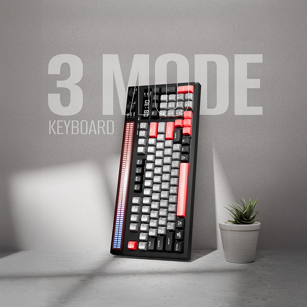 3個 Smart Keyboard ZK30: 3 Mode Bluetooth 5.3 Type-C wired keyboard